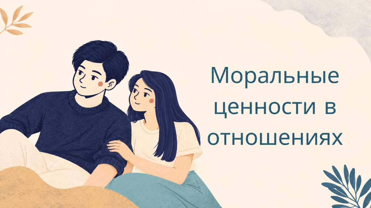 Dish и девушка рядом на иллюстрации «Моральные ценности в отношениях»